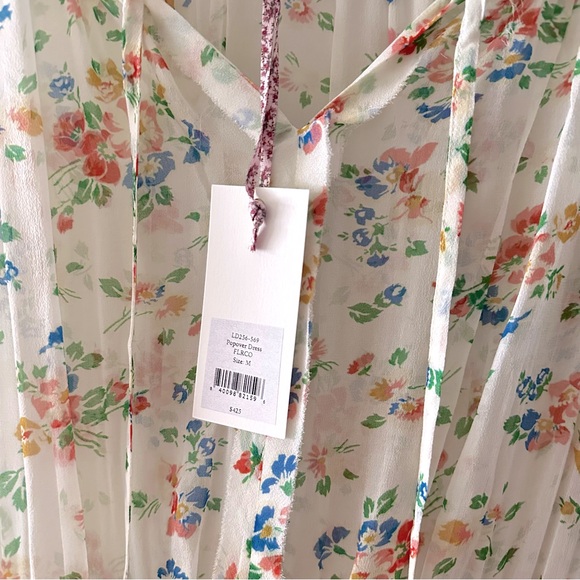 LoveShackFancy Silk Floral Popover Dress - Picture 7 of 14